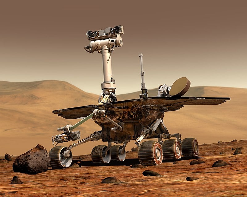 O Mars Opportunity Rover deveria durar apenas 90 dias, mas trabalhou por incríveis 14 anos em Marte. Ele só perdeu contato com  terra depois de ser atingido por uma grande tempestade de areia