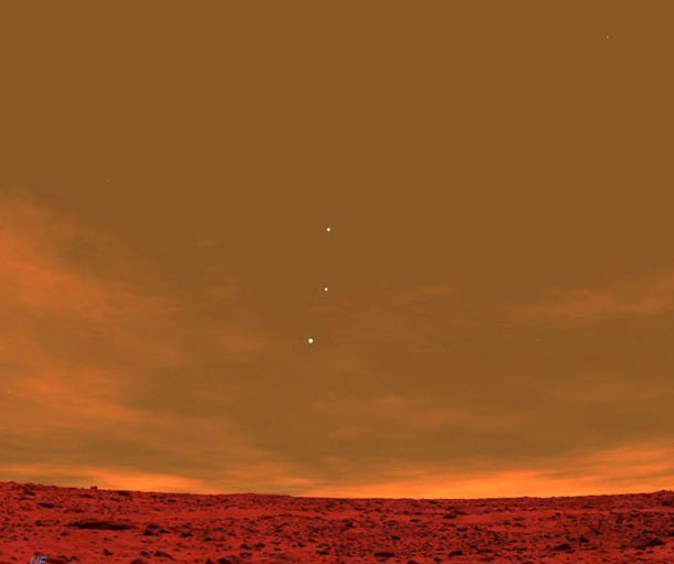 E esta é uma foto da terra tirada pela Curiosity