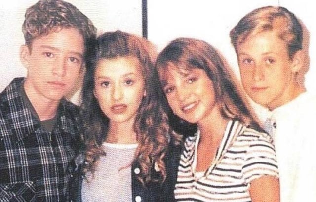 Justin Timberlake, Christina Aguilera, Britney Spears e Ryan Gosling, 1993