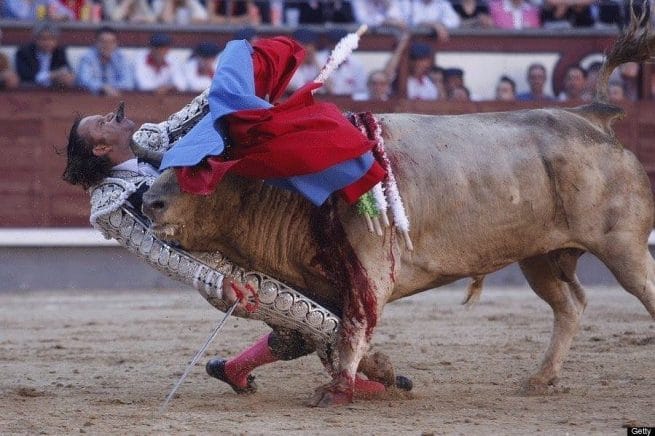Julio Aparicio tentava finalizar sua apresentação, quando o touro acabou chifando seu rosto, transpassando o chifre um pouco acima do pescoço e saindo pela boca. Ele precisou ser submetido a algumas intervenções cirúrgicas, mas sobreviveu.
