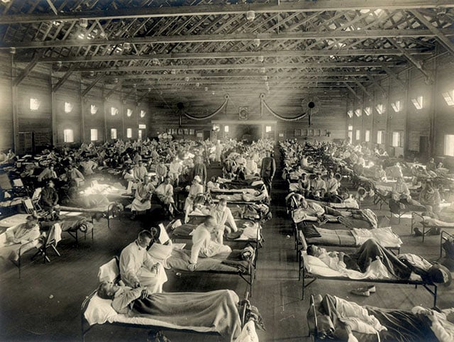 De janeiro de 1918 a dezembro de 1920, um surto mortal de influenza infectou 500 milhões de pessoas em todo mundo. Estimativas sugerem que 50 a 100 milhões de pessoas morreram com o vírus, ou seja, até 5% da população do planeta. Matou mais gente do que qualquer outra doença na história, mais até do que o número total de mortes na Primeira Guerra Mundial