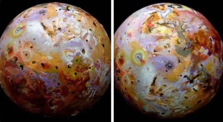 Esta é Io, uma das quatro luas de Júpiter