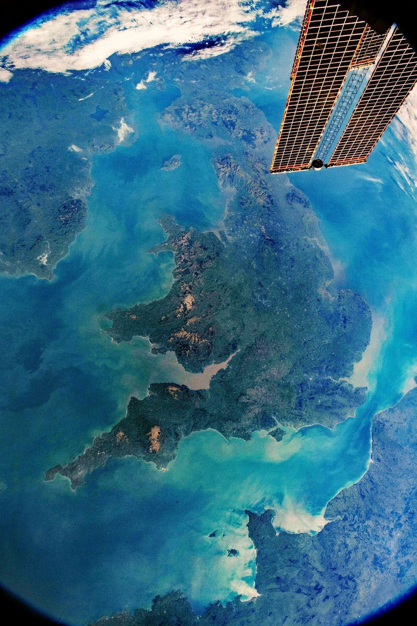 Reino Unido visto a partir da Estação Espacial Internacional