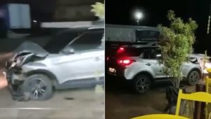 Mulher descobre traição e destrói Hilux do marido com próprio veículo