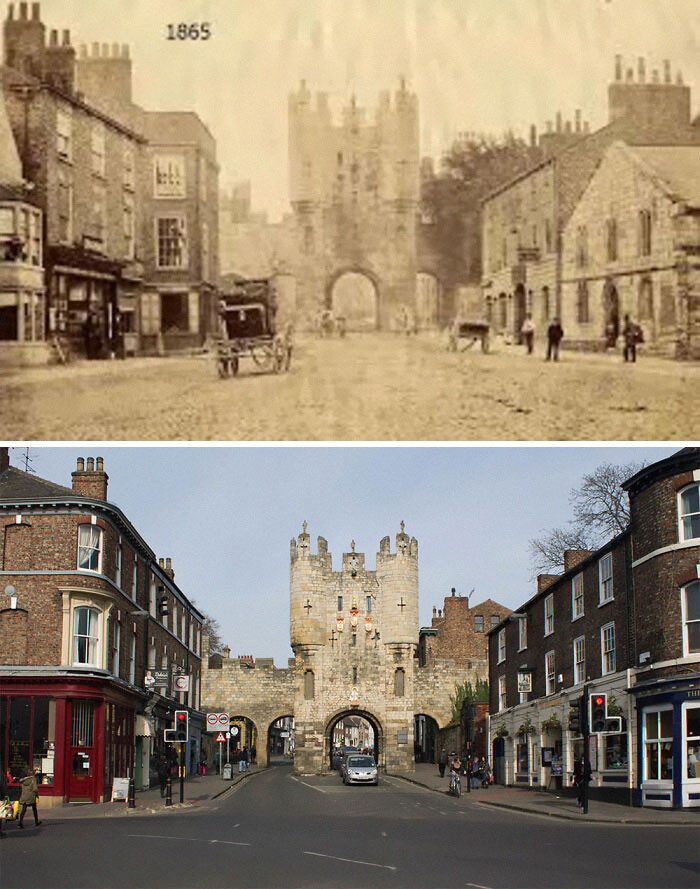 Entrada principal da cidade de York, Inglaterra, 1865 - 2015
