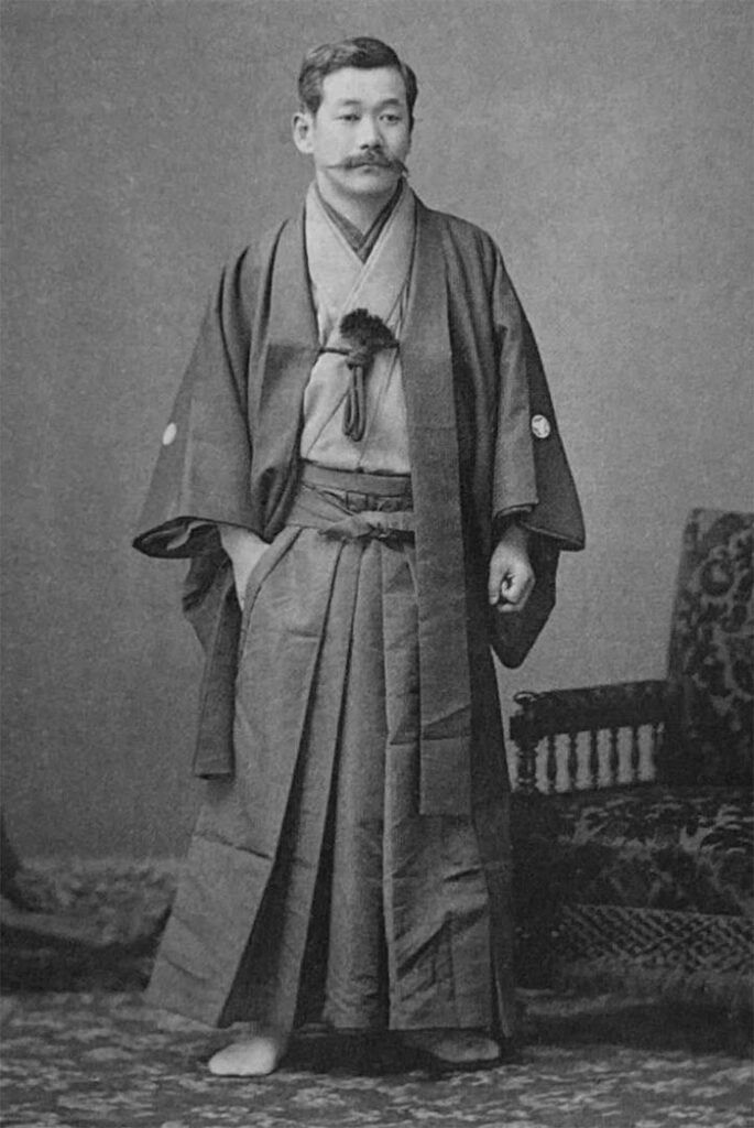 Jigoro Kano, lendário criador do Judo. Apesar de ser um homem de estatura baixa, ele conseguia derrubar homens mais altos com grande facilidade.
