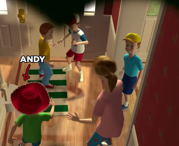 Em 'Toy Story' (1995), todos os amigos de Andy são cópias dele mesmo.