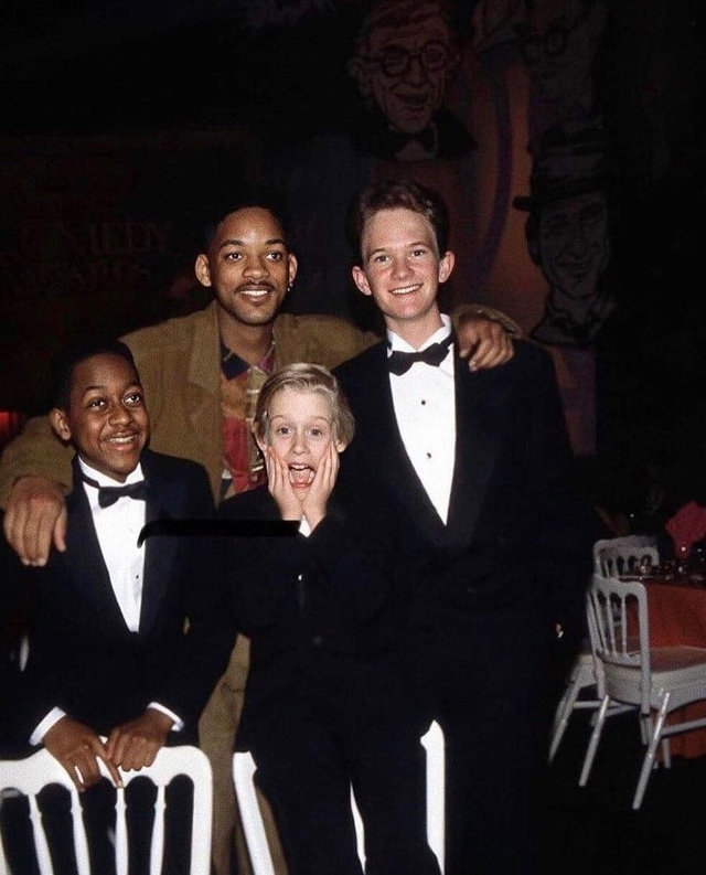 Campeões de audiência do cinema nos anos 90 juntos - Jaleel White, Will Smith, Neil Patrick Harris e Macaulay Culkin.
