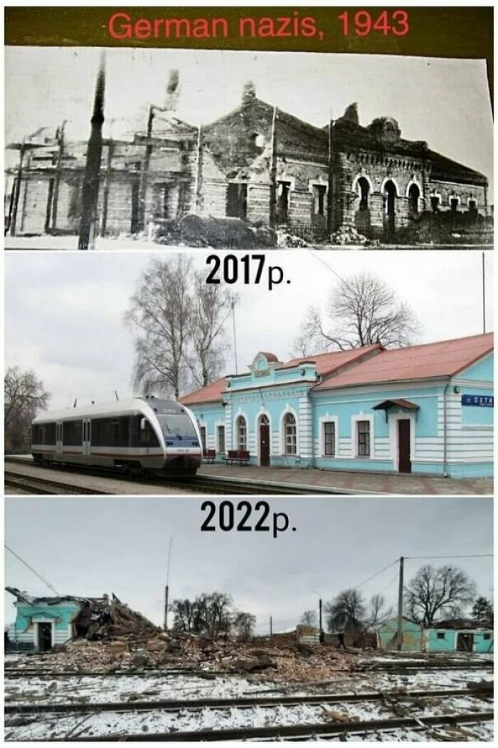 Estação Ferroviária em Okhtyrka, Ucrânia