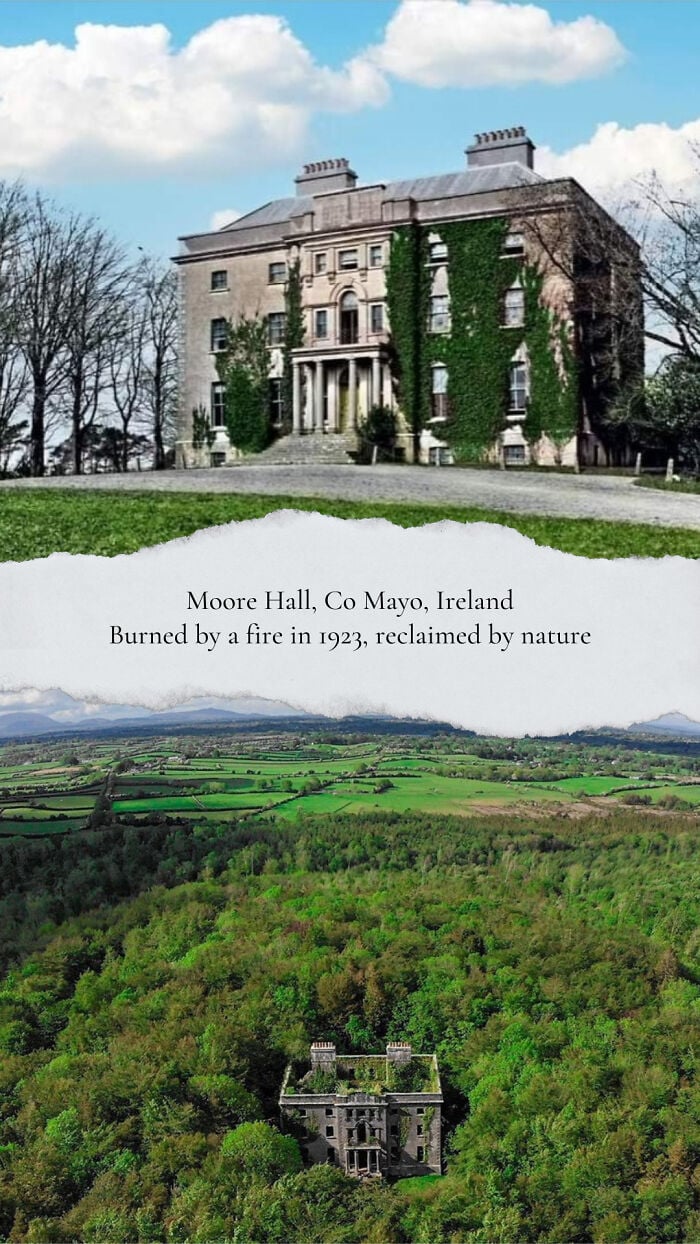 Moore Hall, Irlanda, 1800 vs. Hoje