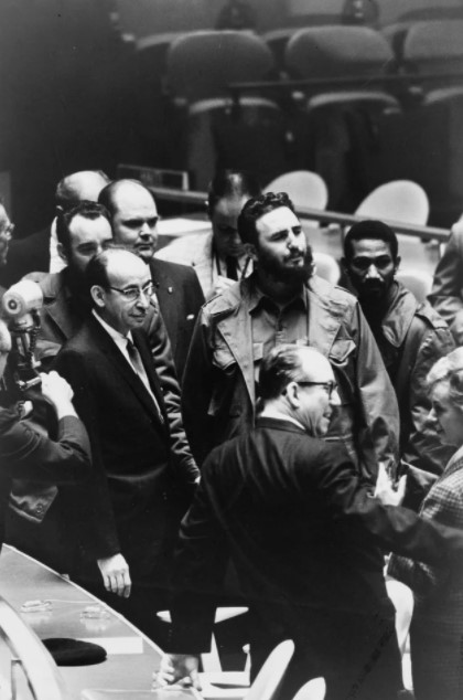 Fidel Castro na Assembléia Geral da ONU, 1960.