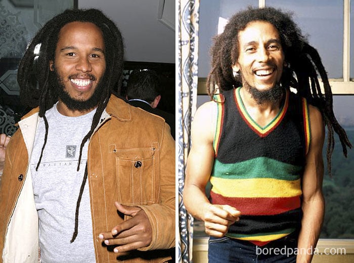 Ziggy Marley e Bob Marley aos 35 anos