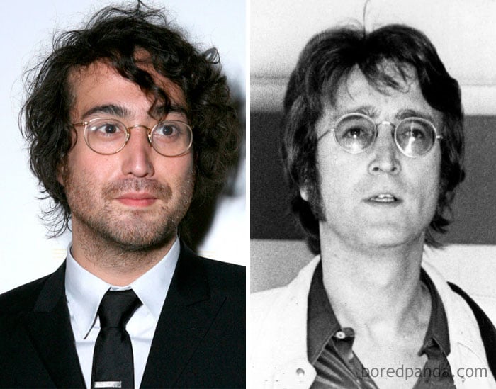 Sean Lennon e John Lennon aos 31 anos