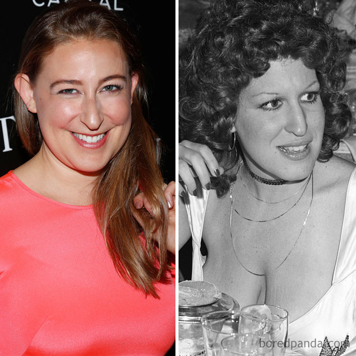 Sophie Von Haselberg e Bette Midler aos 29 anos