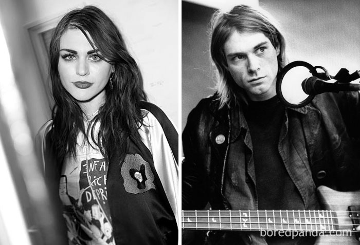 Frances Bean e Kurt Cobain aos 24 anos