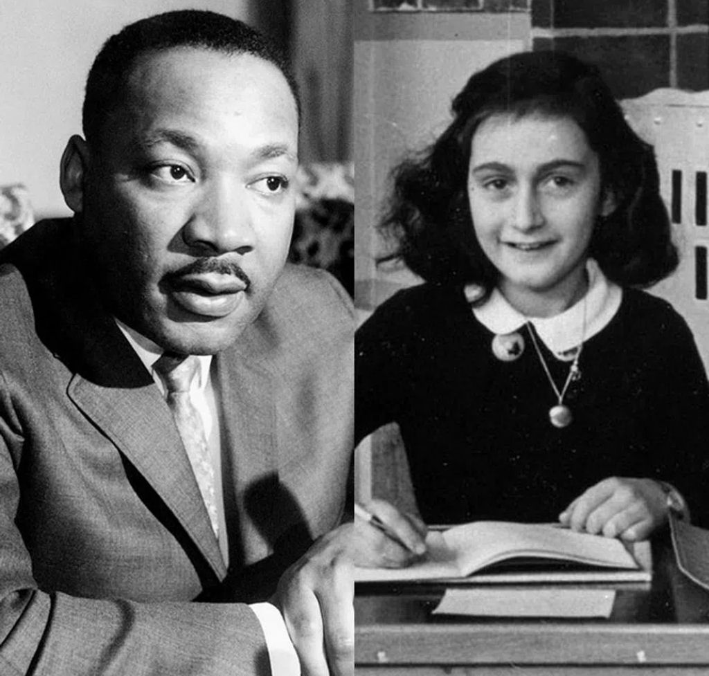 Martin Luther King, Jr. e Anne Frank, nascidos em 1929
