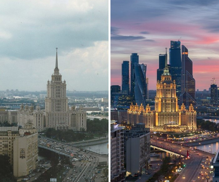 Fotos de Moscou com 20 anos de diferença