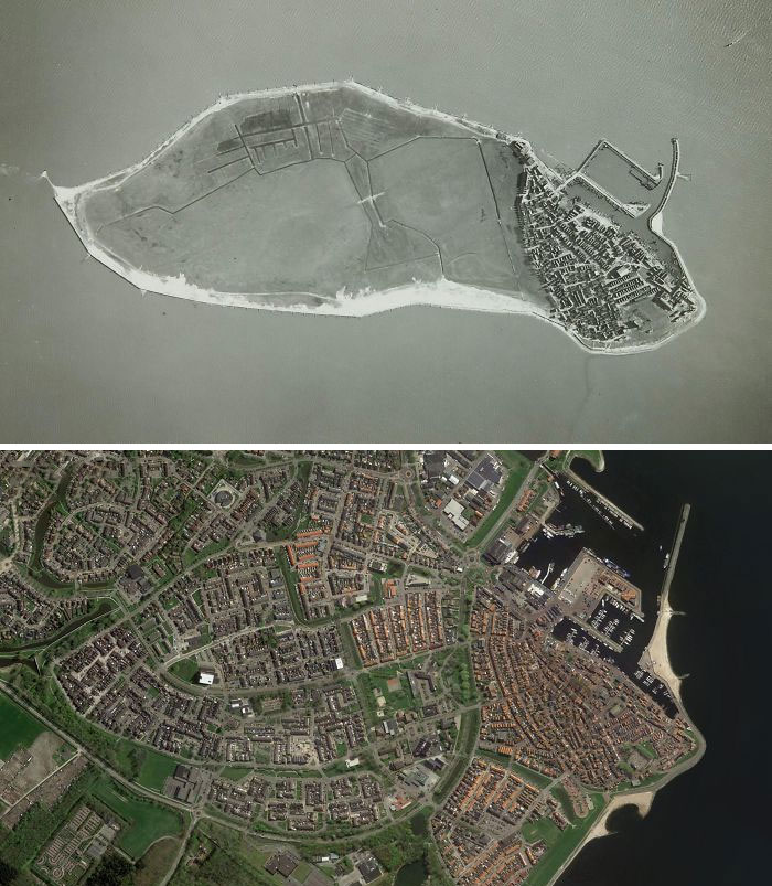A antiga ilha de Urk - Holanda 1930 e 2020