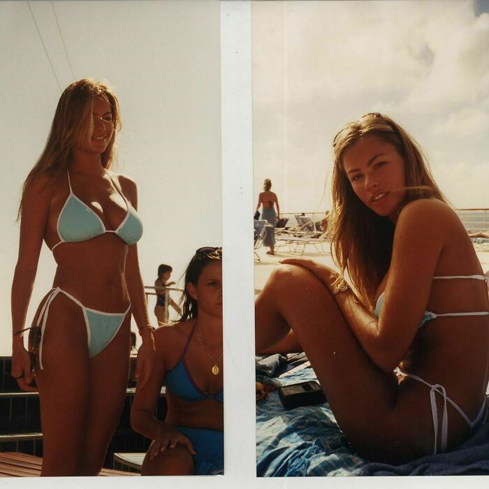 Sofia Vergara antes da fama, em Miami Beach, início de 1990