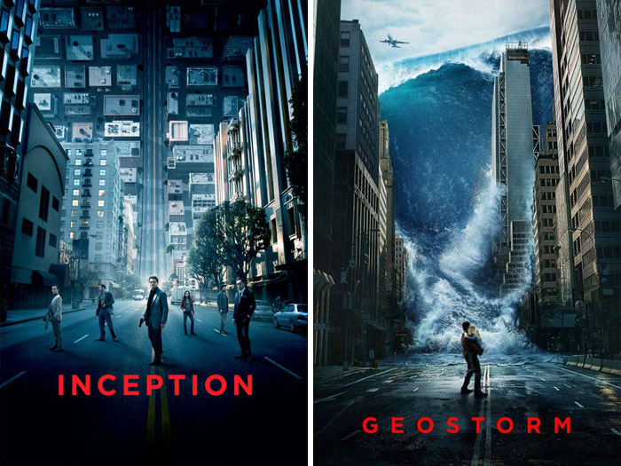 Inception (2010) vs Tempestade: Planeta em Fúria (2017)