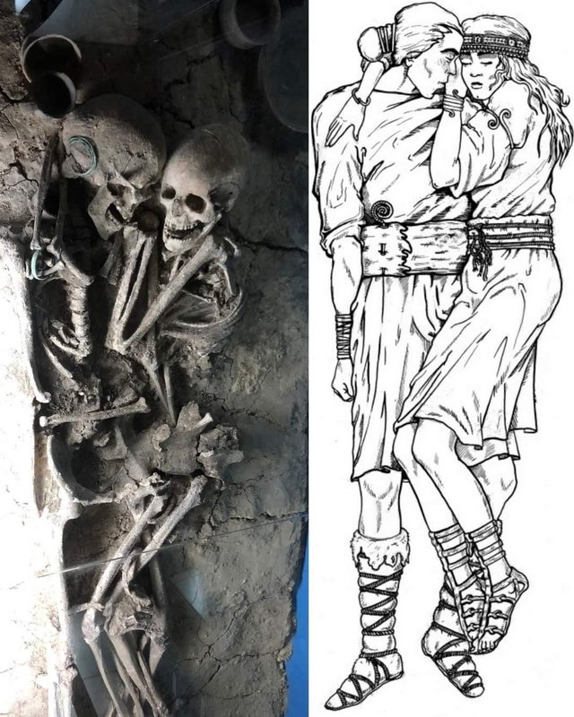Homem e mulher da Idade do Bronze que foram encontrados em um abraço amoroso após 3000 anos em um túmulo na Ucrânia