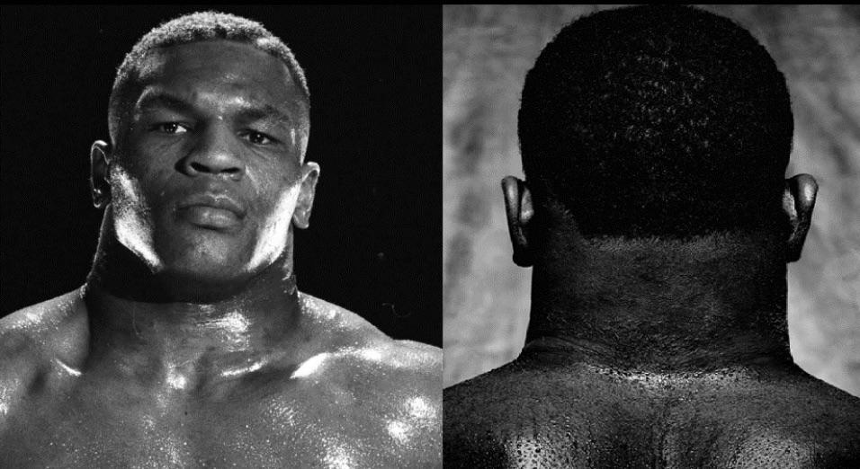 Mike Tyson com 18 anos tinha 20 polegadas de pescoço.