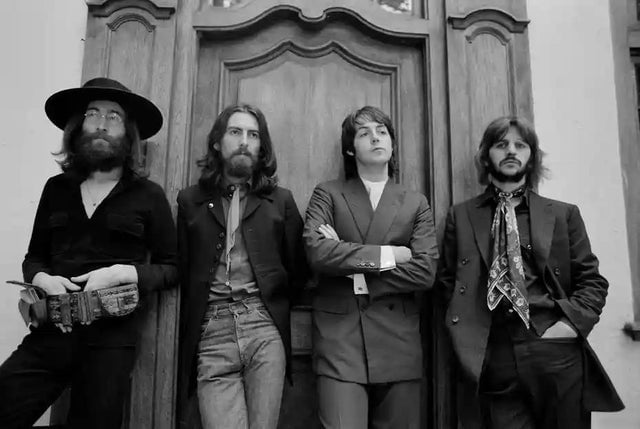 Os Beatles durante sua última sessão de fotos juntos, em 22 de agosto de 1969.
