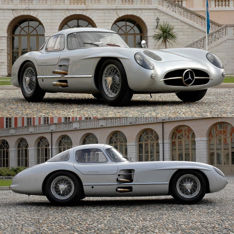 O carro mais valioso do mundo, um Mercedes-Benz 300 SLR Uhlenhaut Coupé 1955, foi vendido em um leilão por R$ 690 milhões.