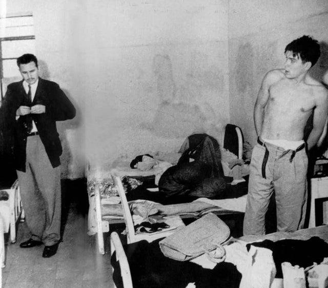 Fidel Castro e Che Guevara na cadeia da Cidade do México, 1956
